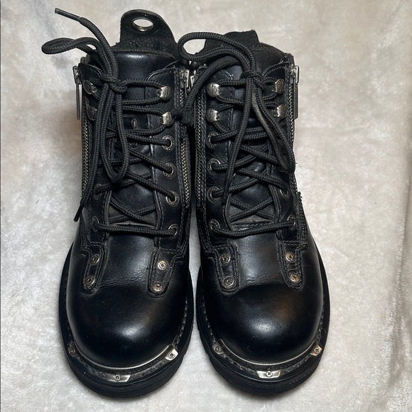 Harley Davidson Havoc Women’s Leather Black Boots Size 7.5 - Picture 3 of 10